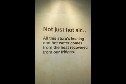 M&S Sheffield Heat recovery sign